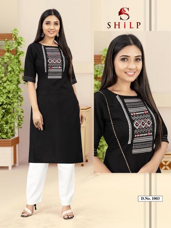 Shilp Meghana Designer Cotton Embroidery Kurti 